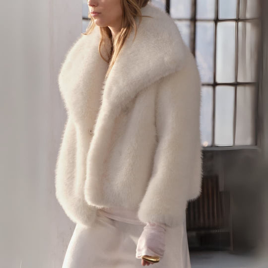 Mara | Manteau duveteux pour femme