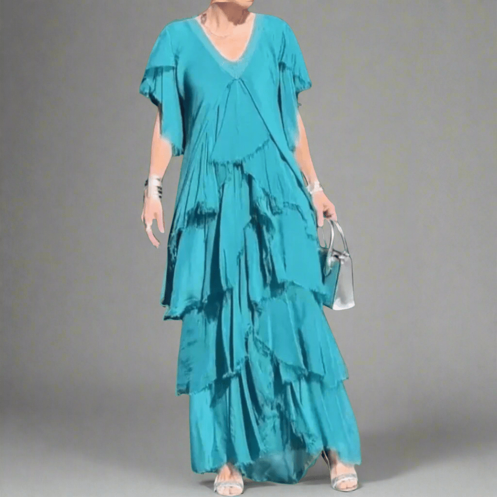 Maresilda | Robe longue élégante à col en V