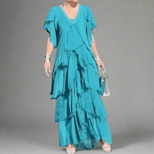 Maresilda | Robe longue élégante à col en V