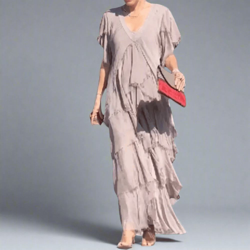 Maresilda | Robe longue élégante à col en V