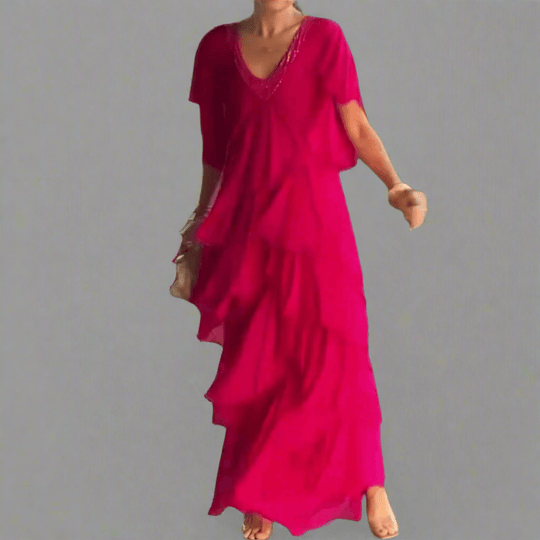 Maresilda | Robe longue élégante à col en V