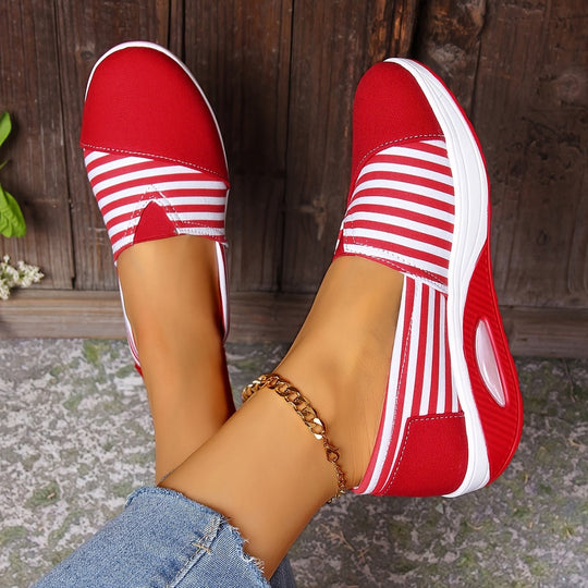Millie I Baskets orthopédiques confortables à rayures
