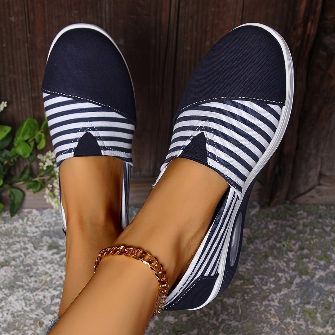 Millie I Baskets orthopédiques confortables à rayures