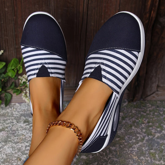 Millie I Baskets orthopédiques confortables à rayures