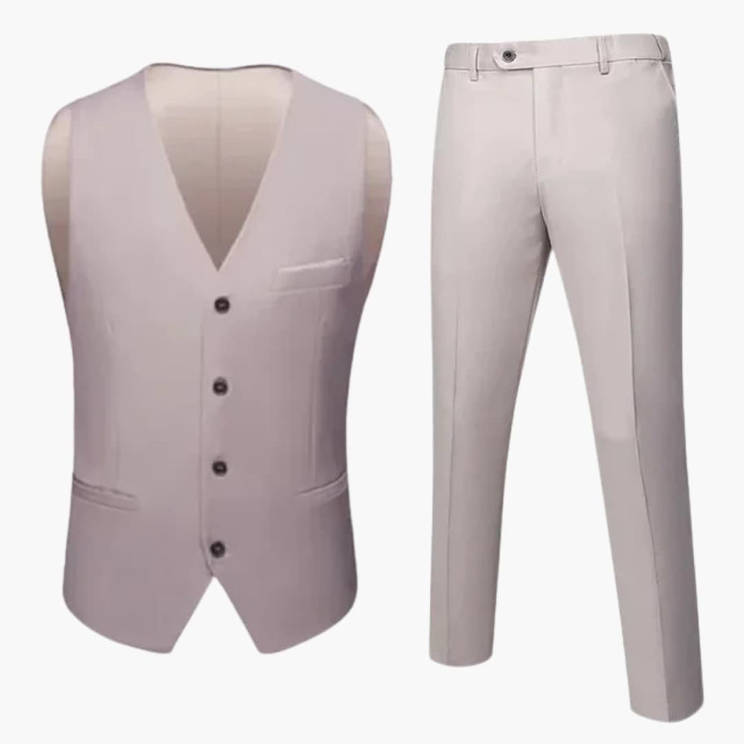 Costume d'invité de mariage moderne - pour homme avec gilet et pantalon