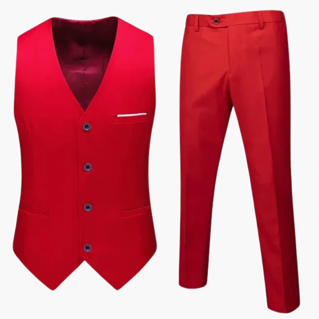 Costume d'invité de mariage moderne - pour homme avec gilet et pantalon