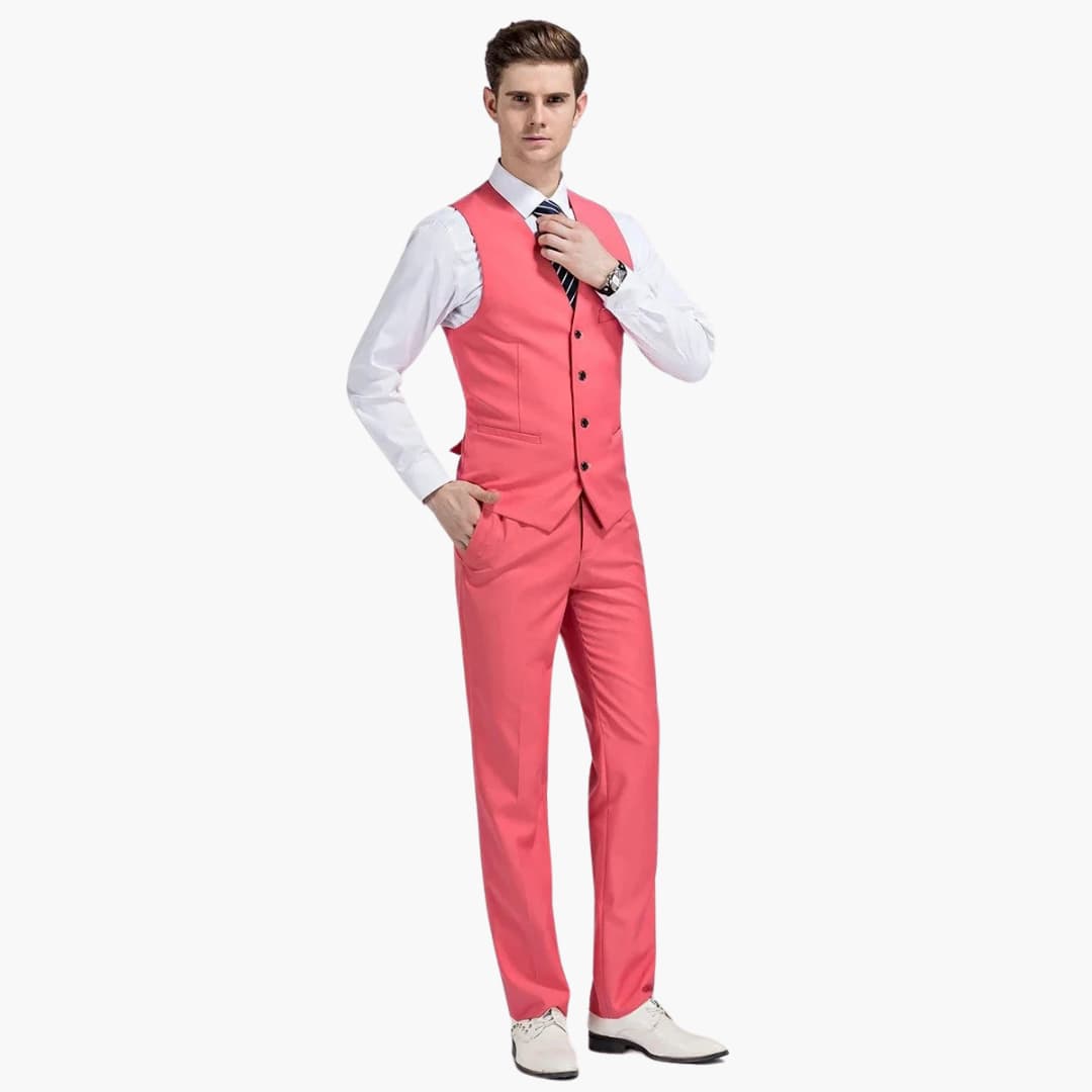 Costume d'invité de mariage moderne - pour homme avec gilet et pantalon