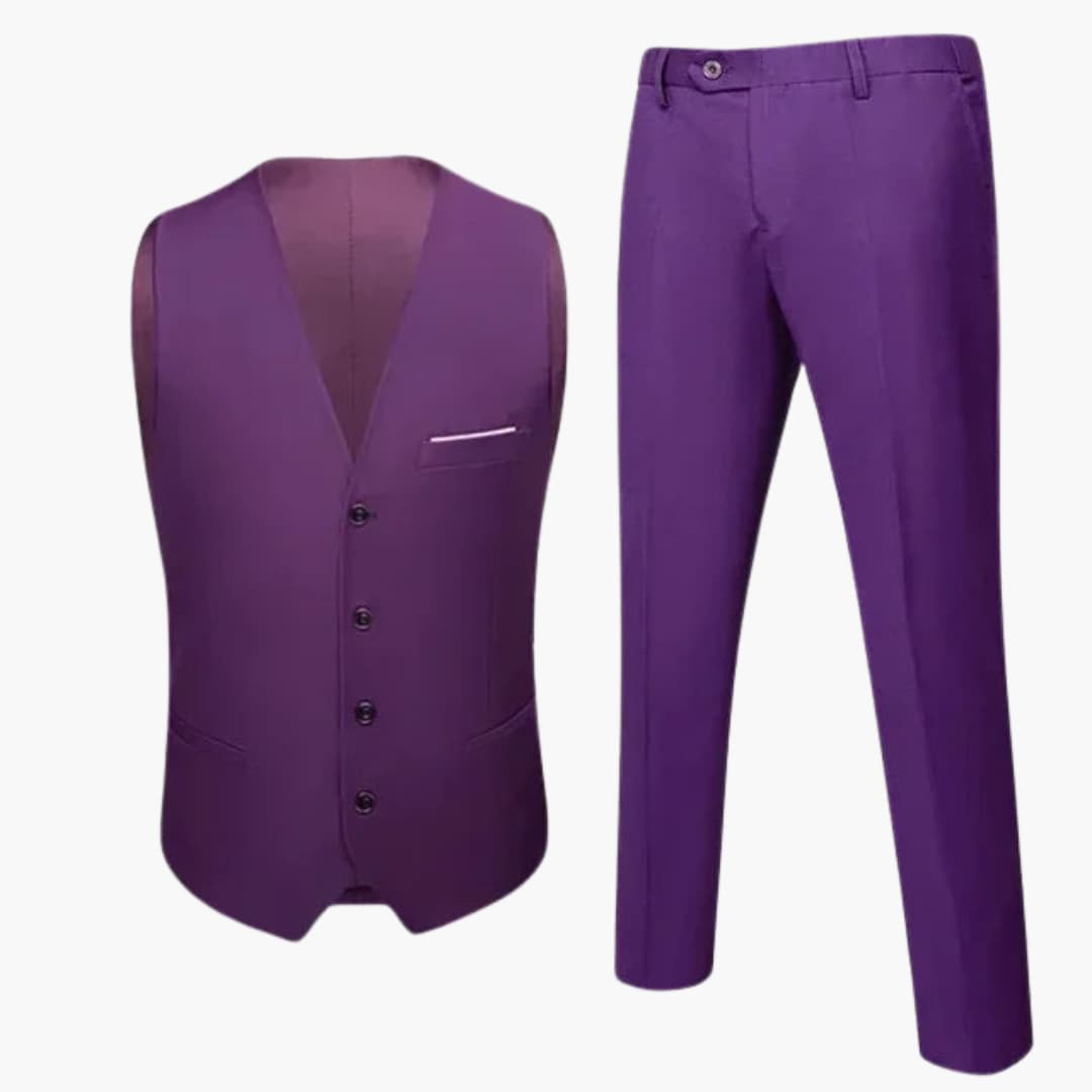Costume d'invité de mariage moderne - pour homme avec gilet et pantalon