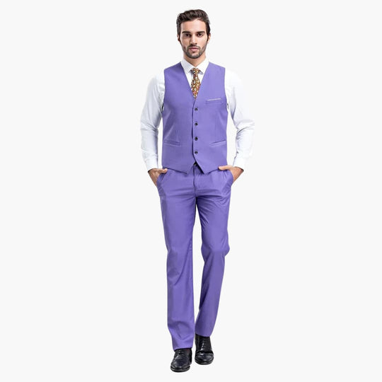 Costume d'invité de mariage moderne - pour homme avec gilet et pantalon