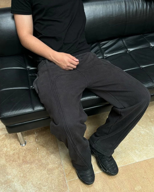 Nils | Pantalon de survêtement oversize à imprimé rétro