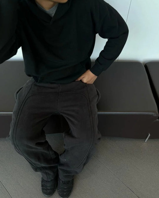 Nils | Pantalon de survêtement oversize à imprimé rétro
