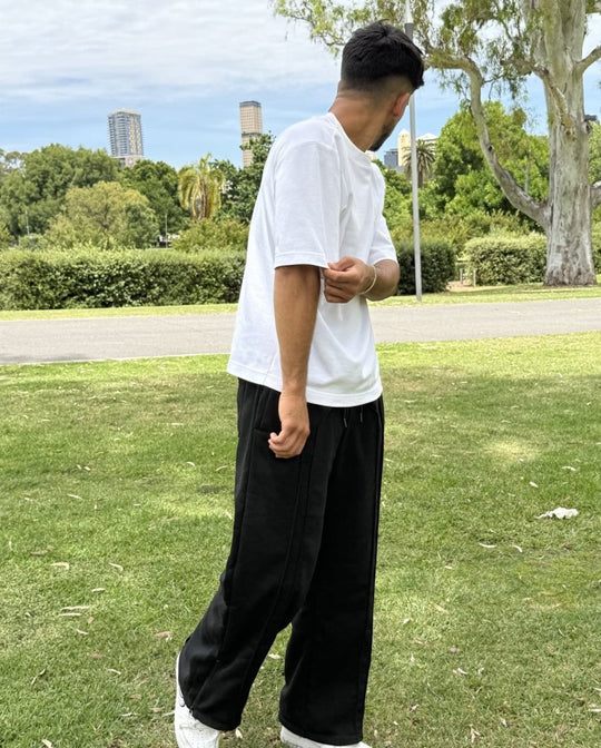 Nils | Pantalon de survêtement oversize à imprimé rétro