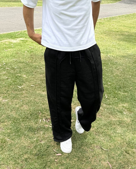 Nils | Pantalon de survêtement oversize à imprimé rétro