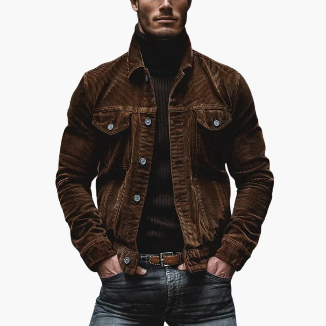 Otto | Veste rétro en velours côtelé à poches multiples