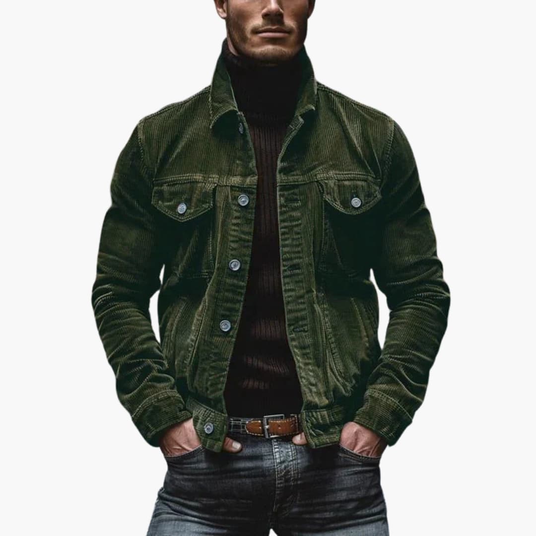 Otto | Veste rétro en velours côtelé à poches multiples