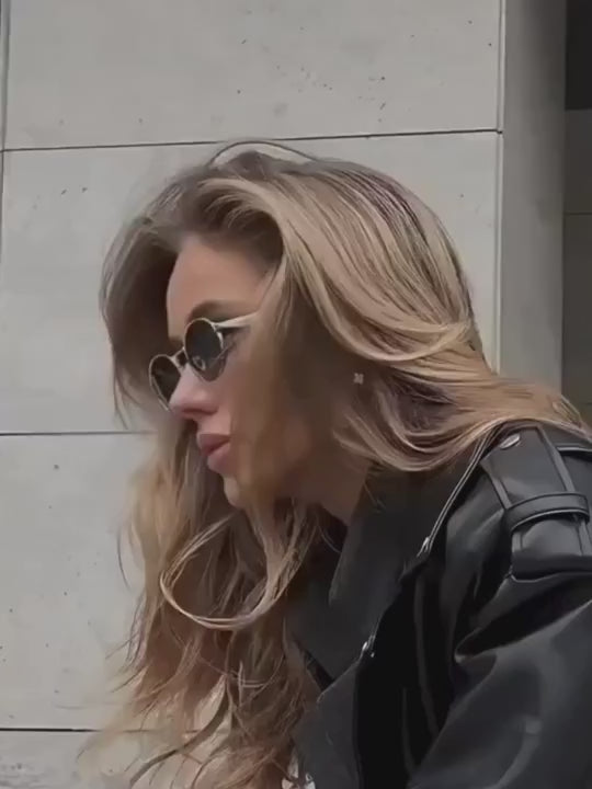 SOLEYA | LUNETTES DE SOLEIL NOIR ET OR
