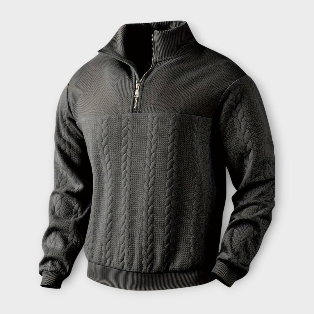 Rafael - élégant pull vintage demi-zip