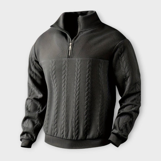 Rafael - élégant pull vintage demi-zip