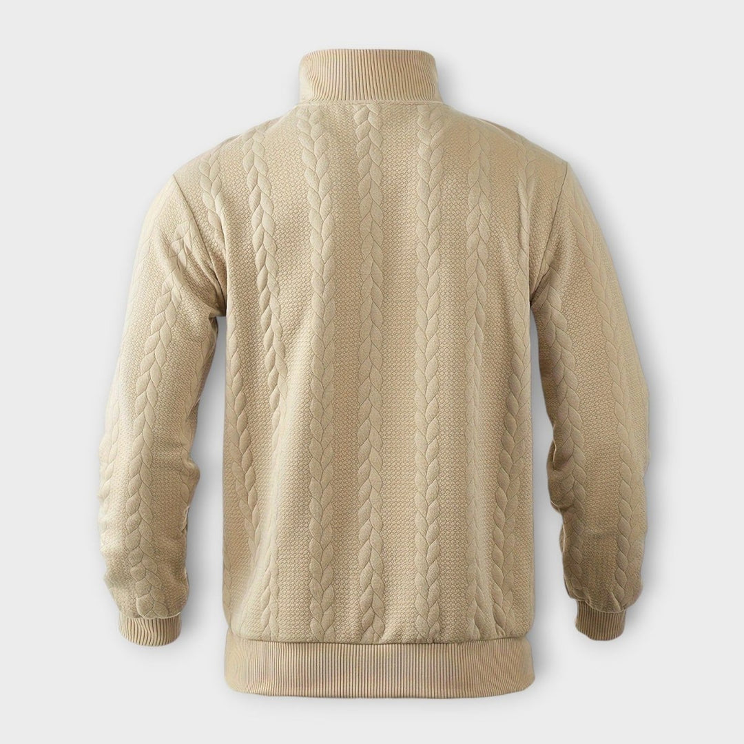 Rafael - élégant pull vintage demi-zip