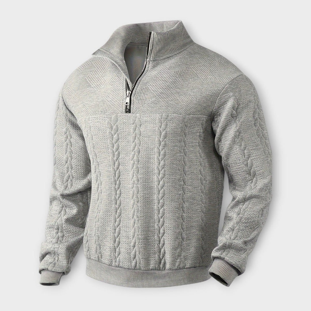 Rafael - élégant pull vintage demi-zip