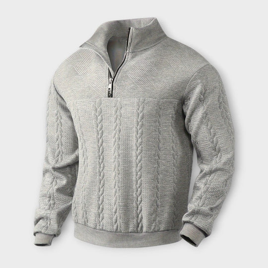 Rafael - élégant pull vintage demi-zip