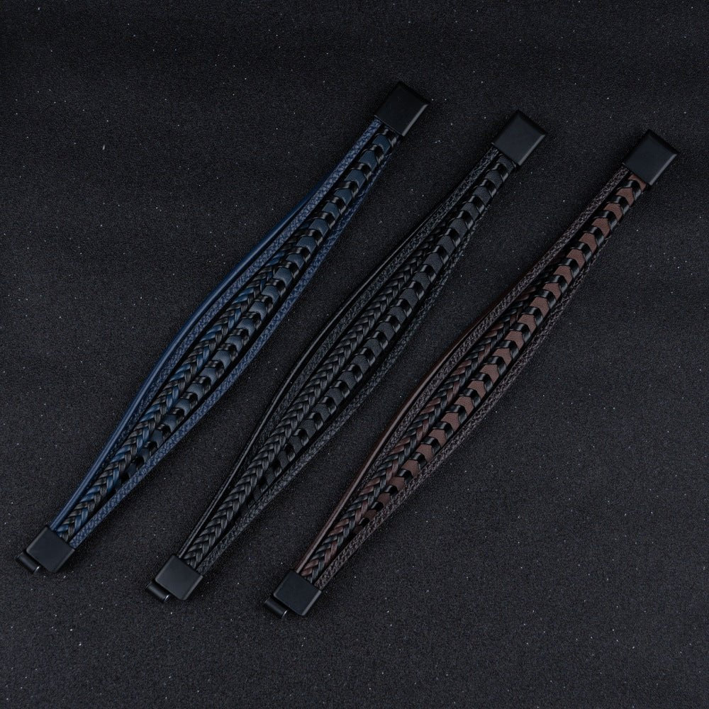 Ragnar Band - Geflochtenes Leder-Viking-Armband
