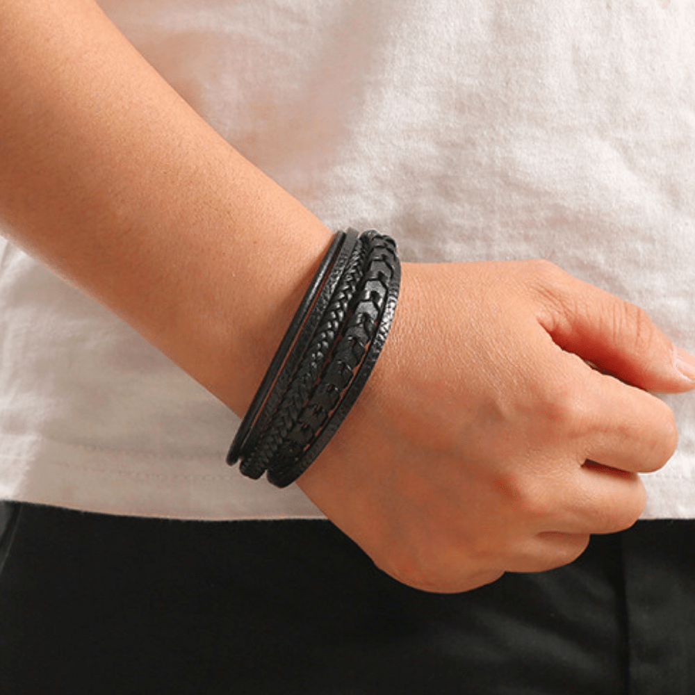 Ragnar Band - Geflochtenes Leder-Viking-Armband