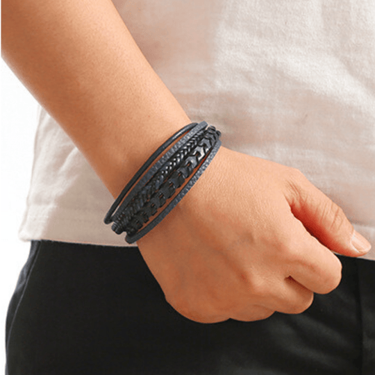 Ragnar Band - Geflochtenes Leder-Viking-Armband