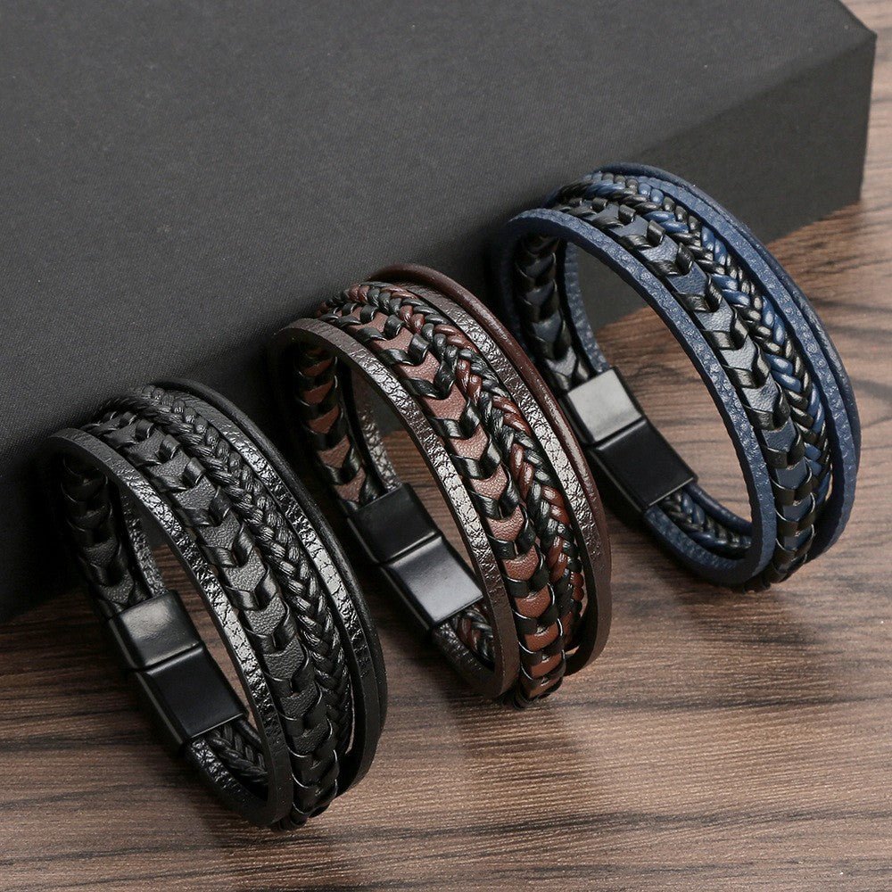Ragnar Band - Geflochtenes Leder-Viking-Armband
