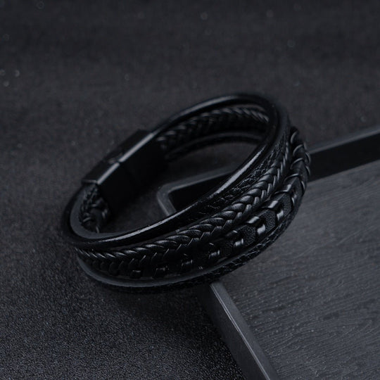 Ragnar Band - Geflochtenes Leder-Viking-Armband