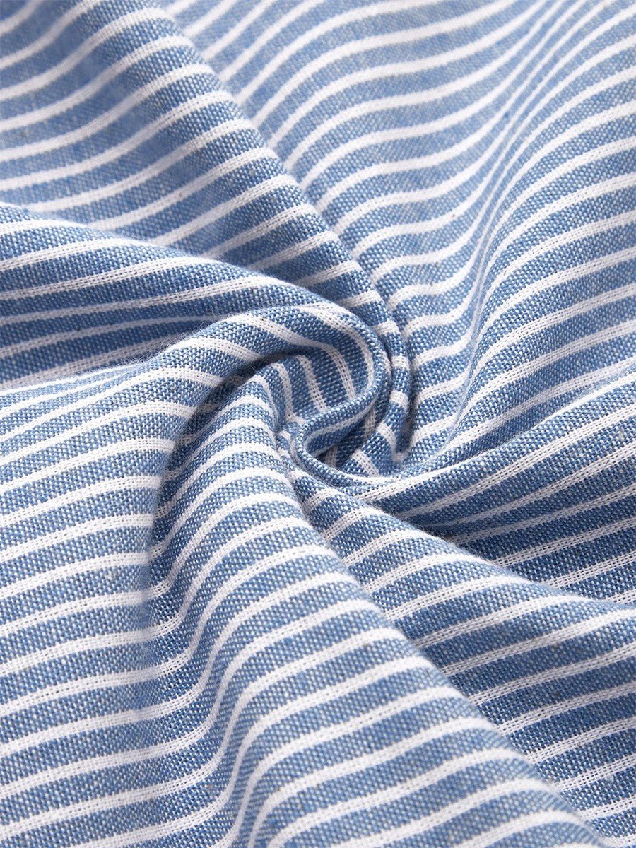 Renée | Robe midi en coton rayé à la coupe flatteuse