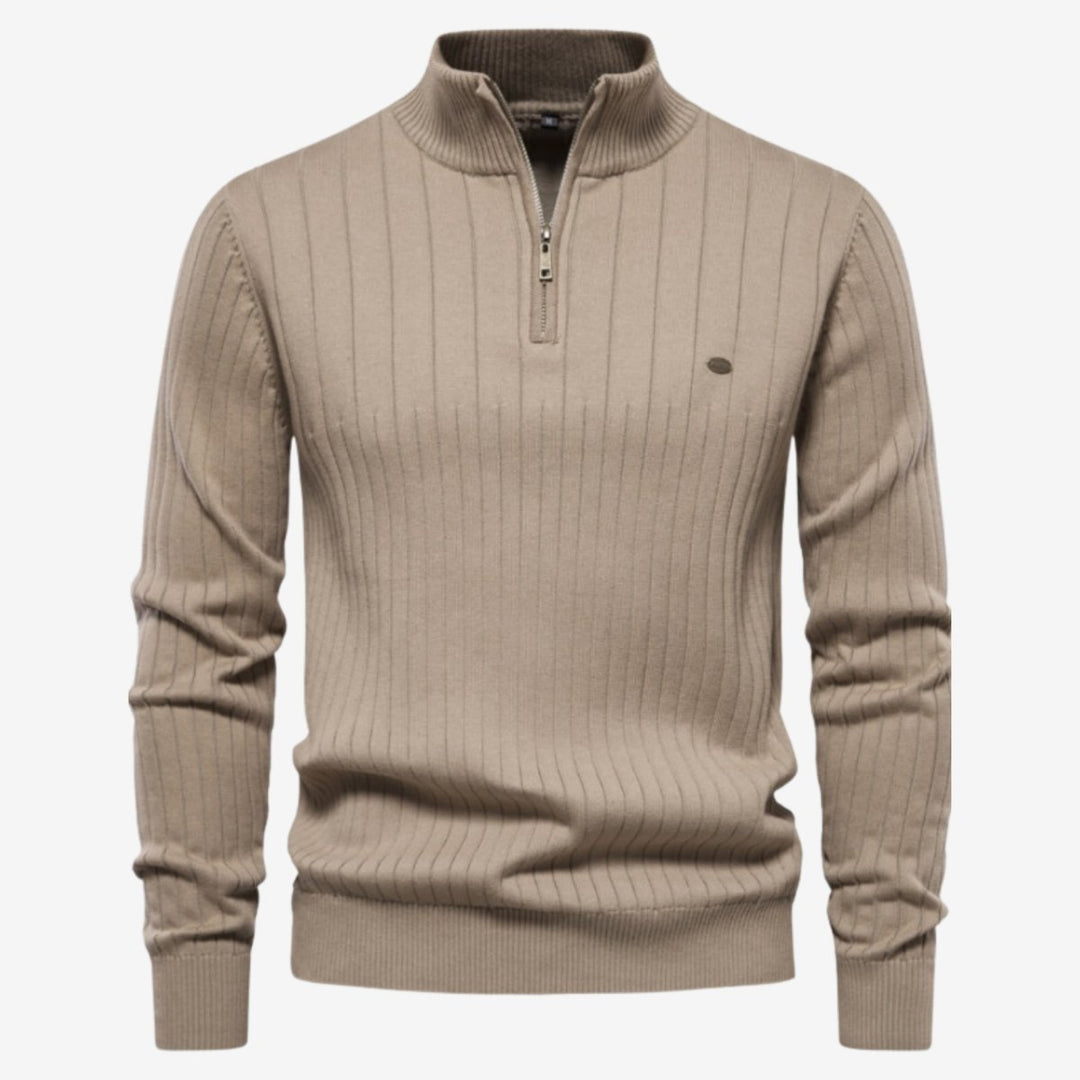 Rico | Pull côtelé décontracté coupe ajustée