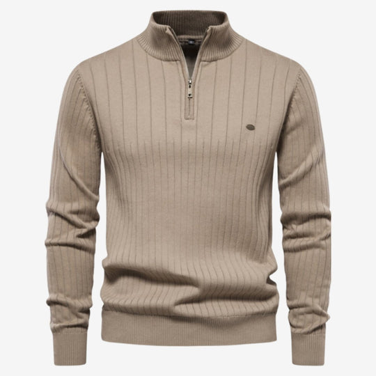 Rico | Pull côtelé décontracté coupe ajustée