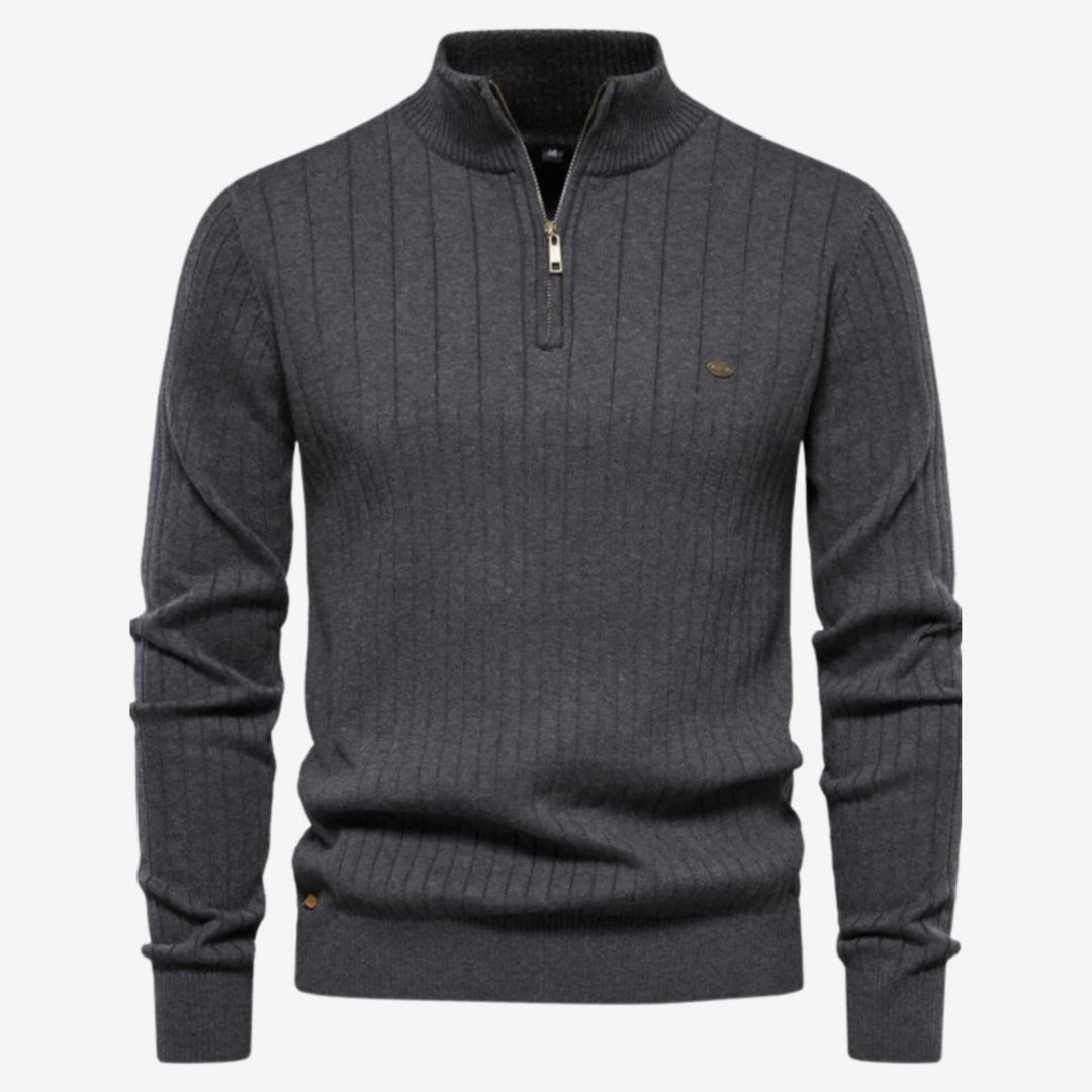 Rico | Pull côtelé décontracté coupe ajustée