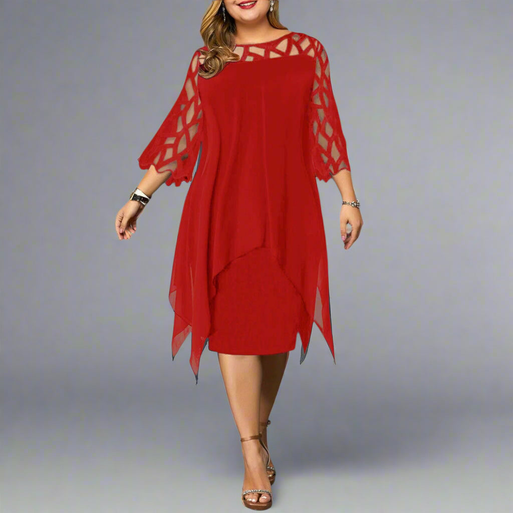 Jamie | Robe midi élégante avec un effet wow