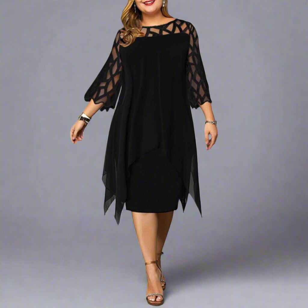 Jamie | Robe midi élégante avec un effet wow