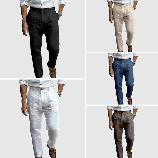 Pantalon en lin chic Saint-Tropez