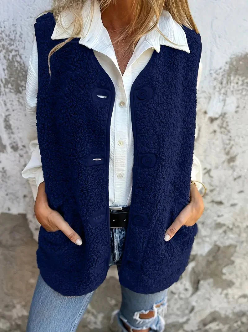 Nouvelle™ | Gilet sans manches avec boutons