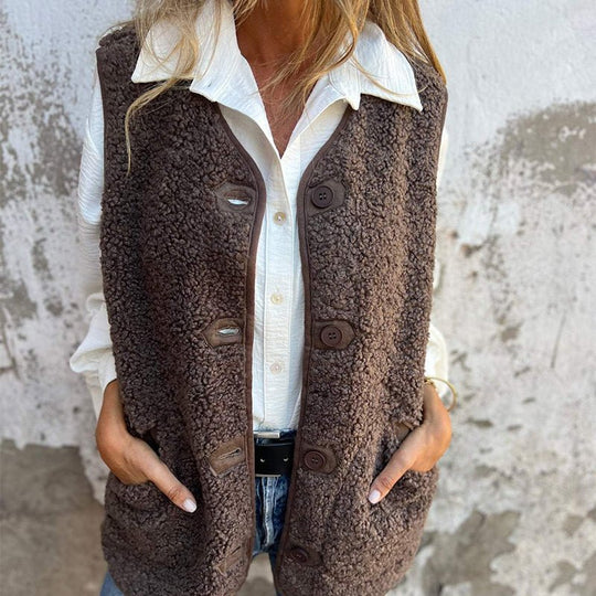 Nouvelle™ | Gilet sans manches avec boutons