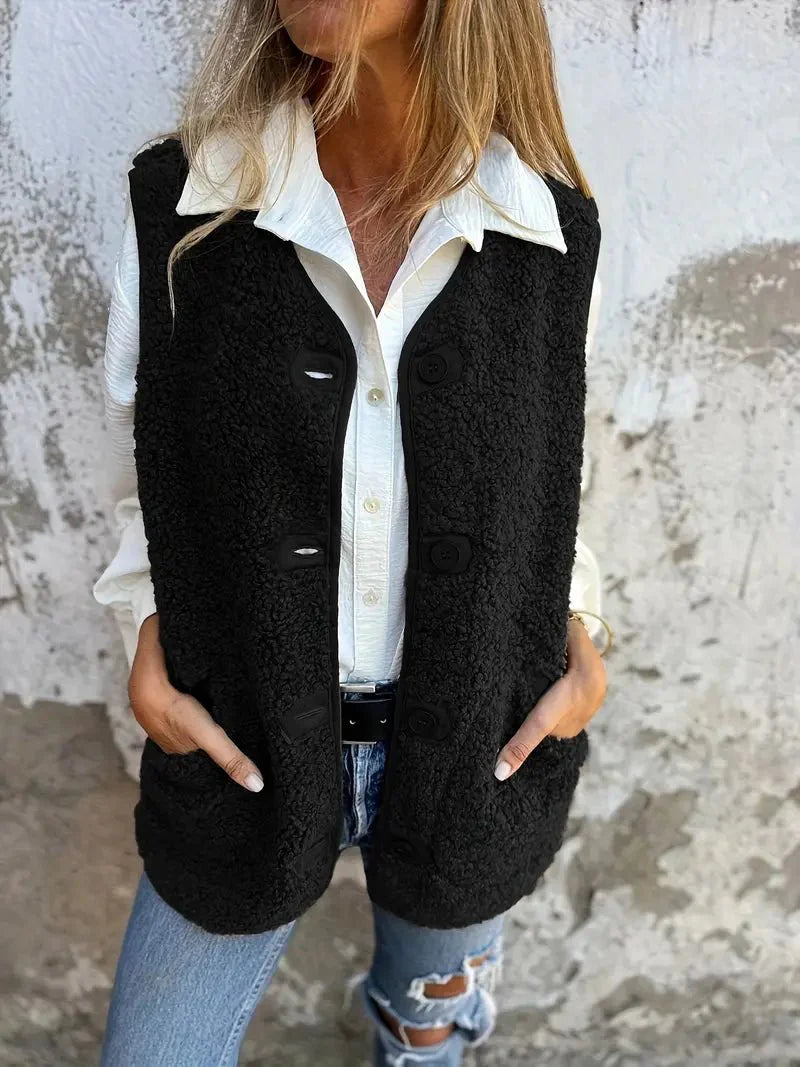 Nouvelle™ | Gilet sans manches avec boutons