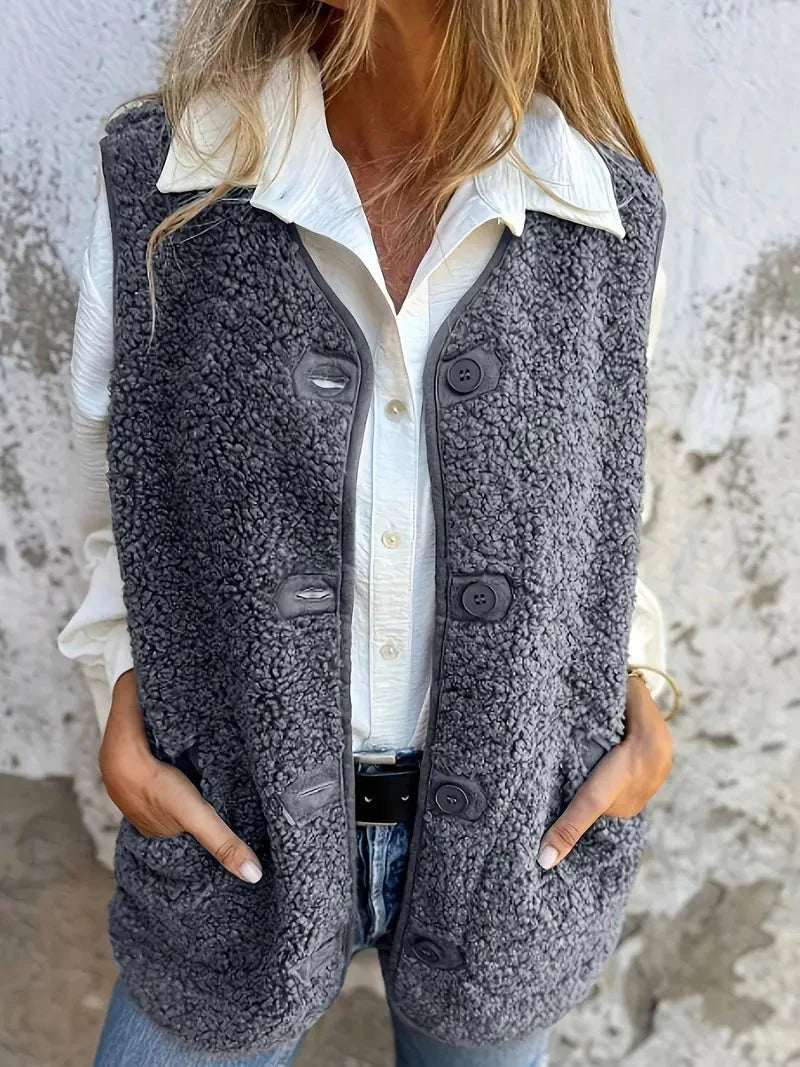 Nouvelle™ | Gilet sans manches avec boutons