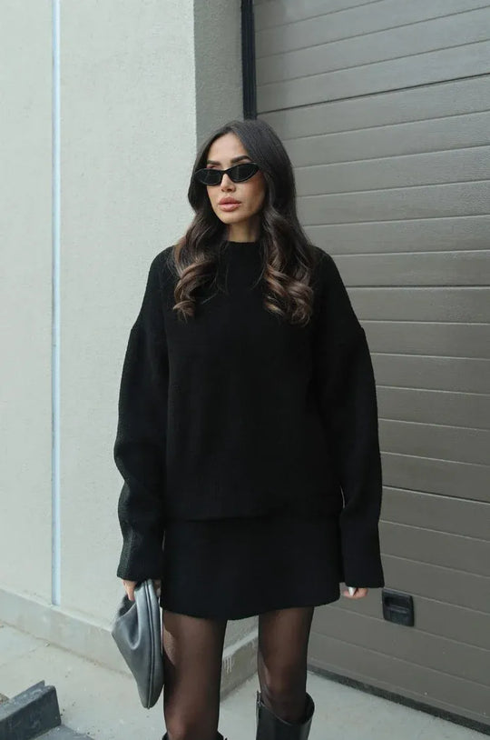 Helena | Ensemble jupe en tricot (haut + jupe)