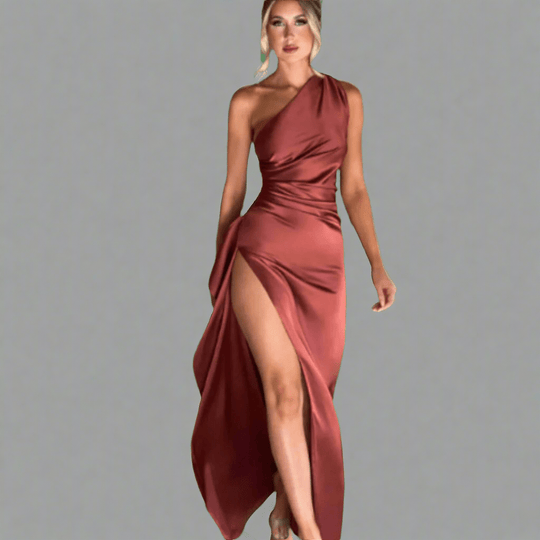 Steffi | Robe longue élégante en tissu haut de gamme