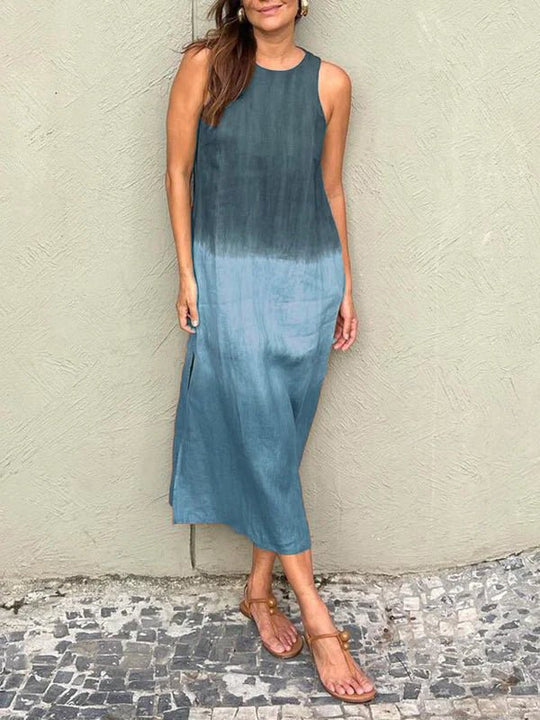 Thérèse | Robe longue aux tons naturels et à la coupe fluide 