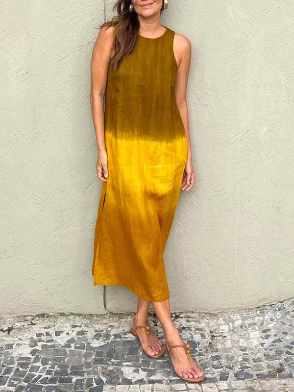 Thérèse | Robe longue aux tons naturels et à la coupe fluide 