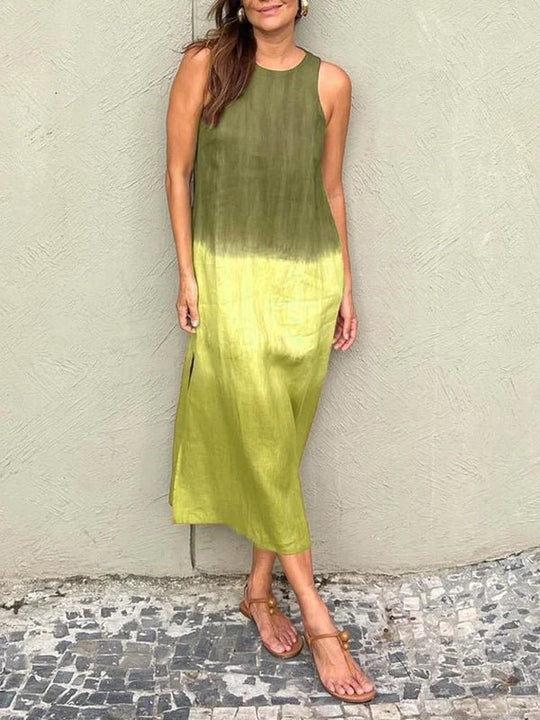 Thérèse | Robe longue aux tons naturels et à la coupe fluide 