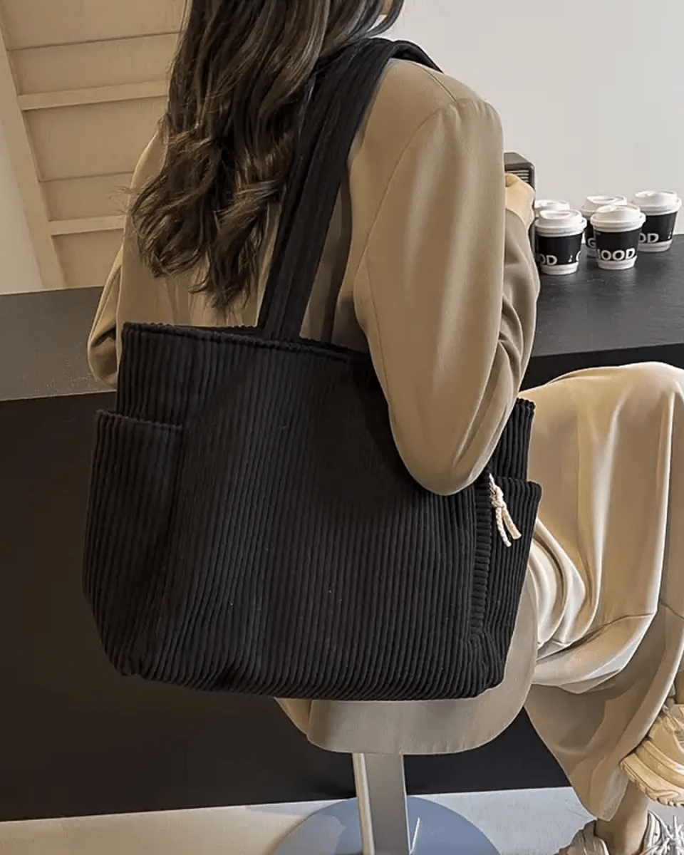 Tilda – Sac fourre-tout à rayures avec détail en cordon