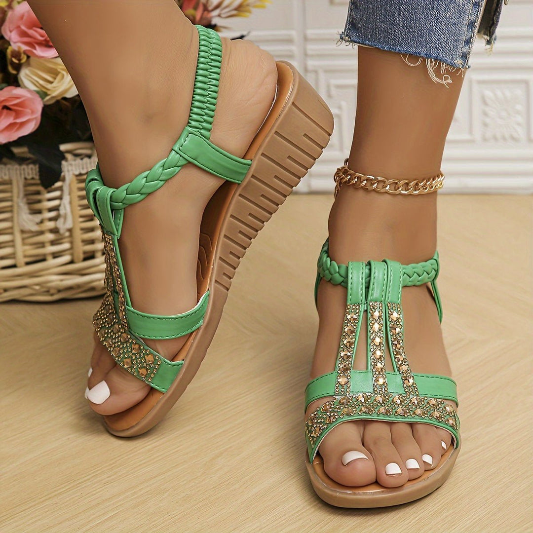 Trudy | Orthopädische Ibiza-Style Sandalen mit Keilabsatz