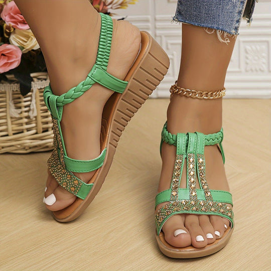 Trudy | Orthopädische Ibiza-Style Sandalen mit Keilabsatz