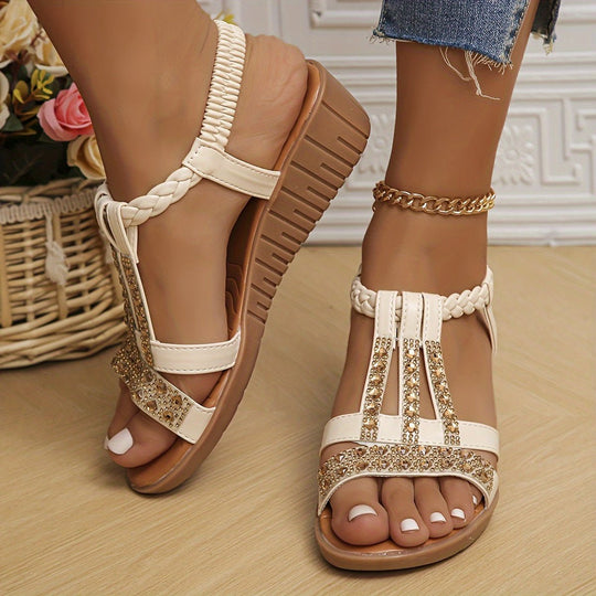 Trudy | Orthopädische Ibiza-Style Sandalen mit Keilabsatz
